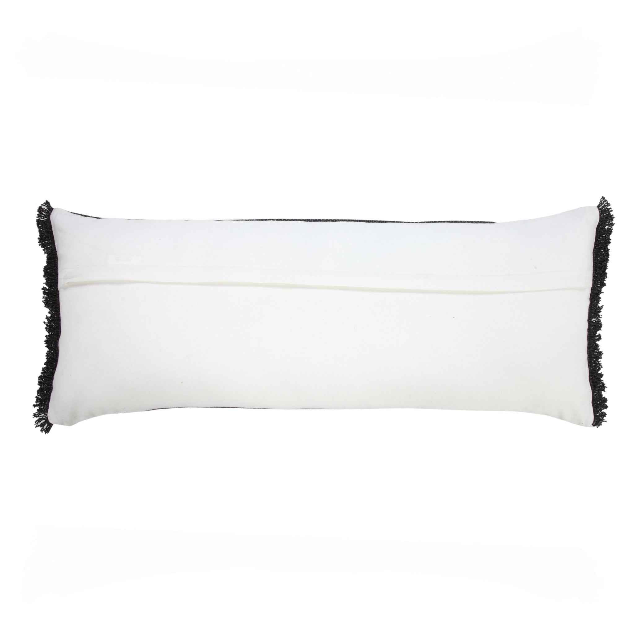 14" X 36" Jet Black 100% Cotton Zippered Pillow