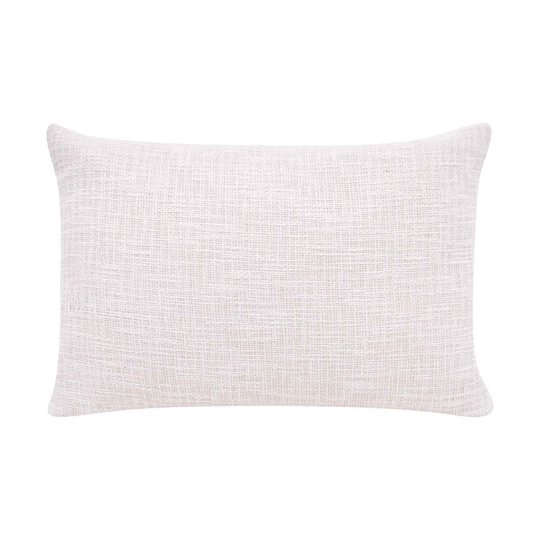 16" X 24" Light Blue And Ivory 100% Cotton Geometric Zippered Pillow