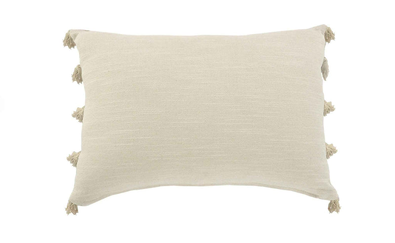 14" X 20" Gray And Ivory 100% Cotton Abstract Zippered Pillow