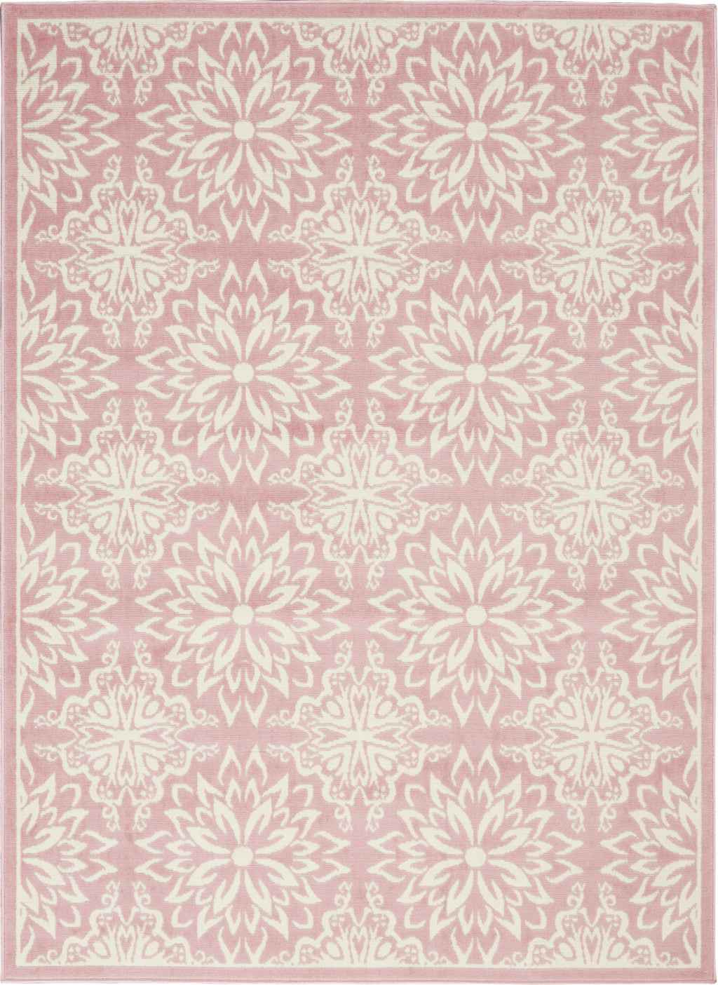 4' X 6' Pink Floral Power Loom Area Rug