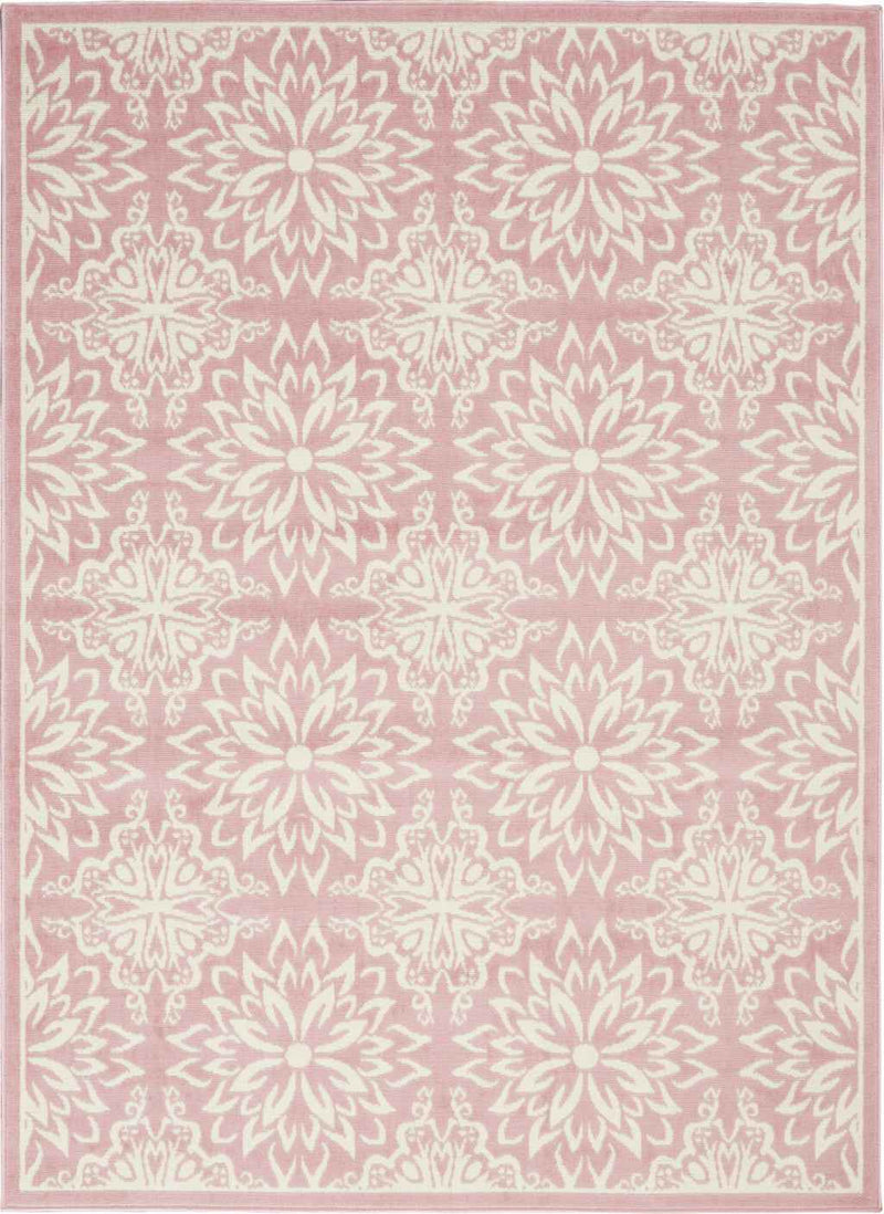 6' X 9' Pink Floral Power Loom Area Rug