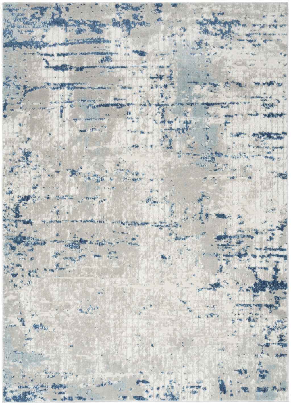 5' x 7' Ivory Abstract Power Loom Area Rug