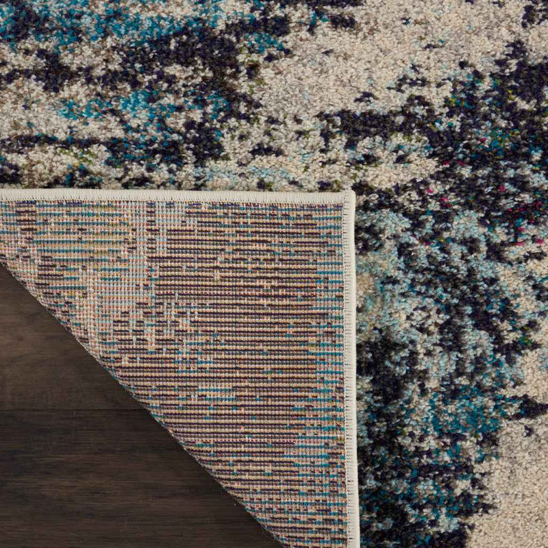 9' x 12' Ivory Abstract Power Loom Area Rug