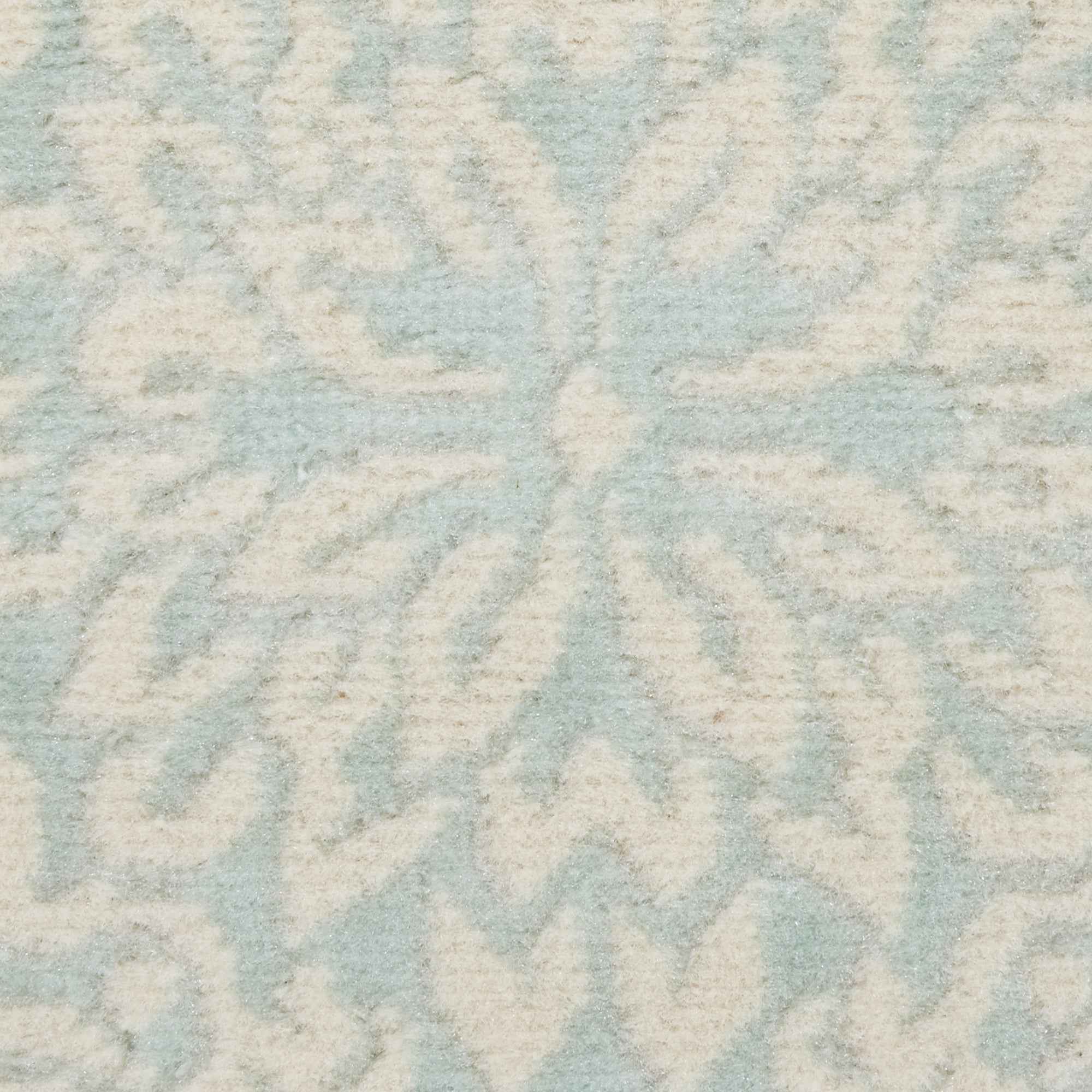 2' X 4' Aqua Floral Power Loom Area Rug