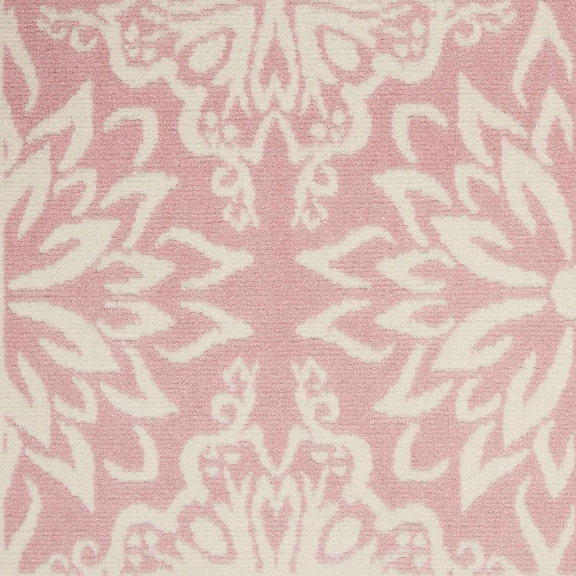 5' X 7' Pink Floral Power Loom Area Rug