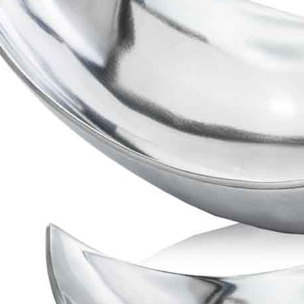 17" Silver Aluminum Scoop Centerpiece Bowl - Kitchen & Dining
