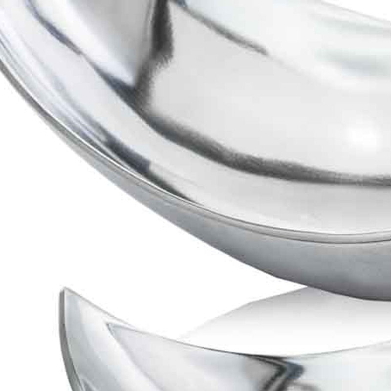 17" Silver Aluminum Scoop Centerpiece Bowl - Kitchen & Dining