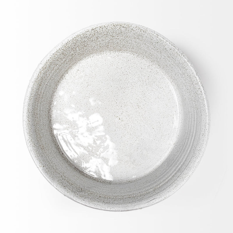 16" White Ceramic Round - Kitchen & Dining