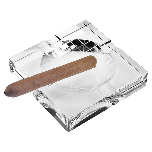 7 Hand Crafted Square Crystal Cigar Ash Tray Default Title