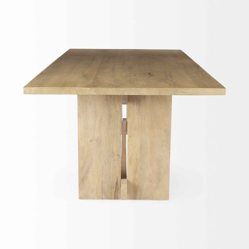 Light Natural Modern Rustic Wooden Dining Table
