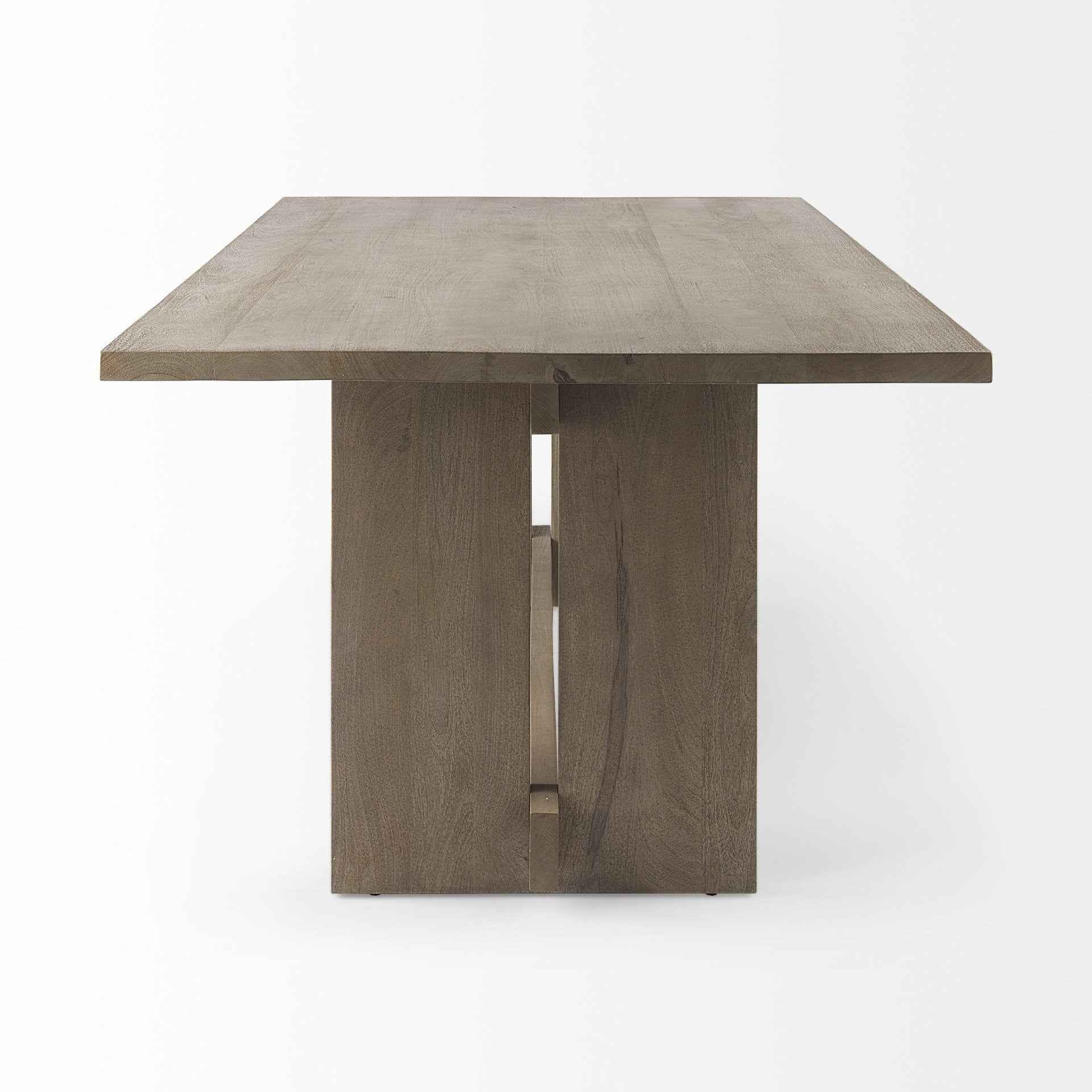 84" Taupe Dining Table