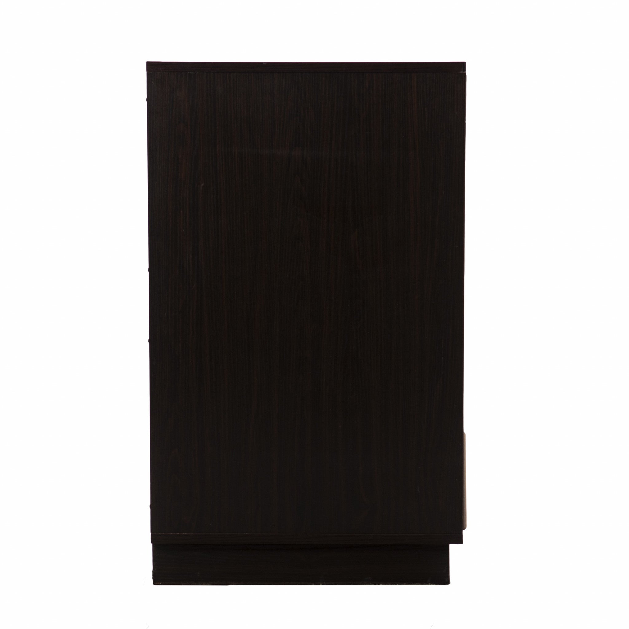 32" Dark Brown And Natural Carved Floral Sideboard with Two Doors - Kitchen & Dining