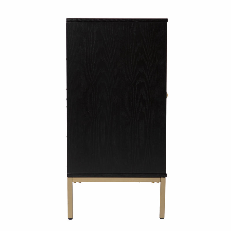 Black and Gold Harlequin Sideboard Storage Cabinet - Kitchen & Dining