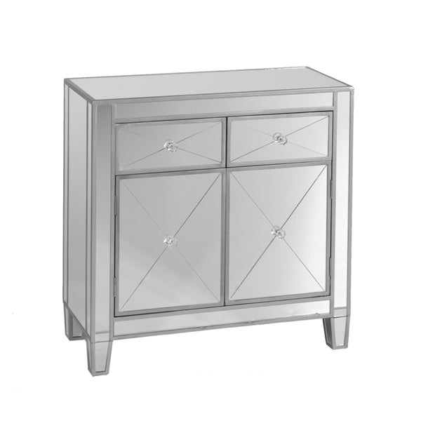 Glamorous Mirrored Bling Two Door Storage Accent Cabinet - Kitchen & Dining