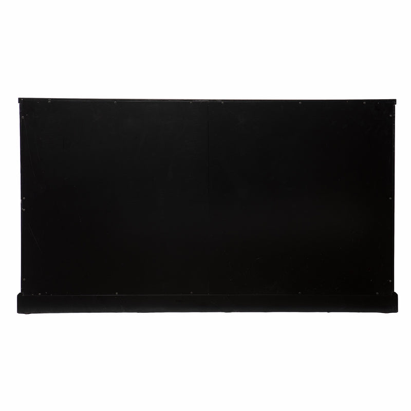 48" Black Sideboard with Two Glass Sliding Doors - Kitchen & Dining
