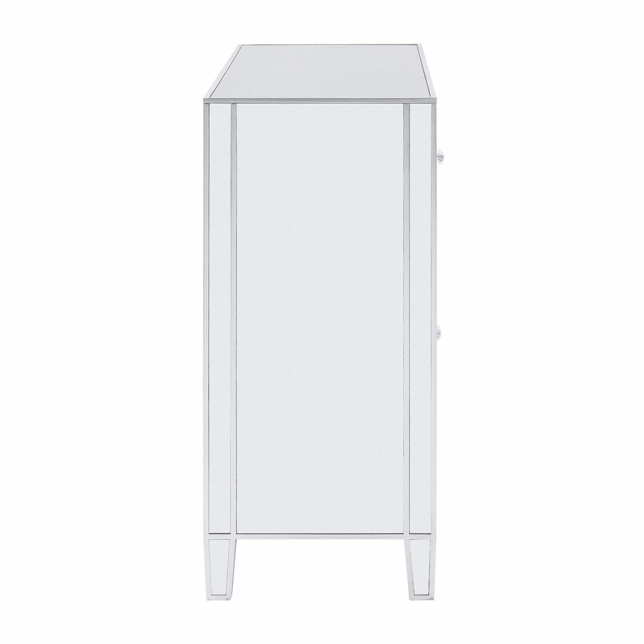40" Silver Glass Three Drawer Sideboard with Three Doors - Kitchen & Dining