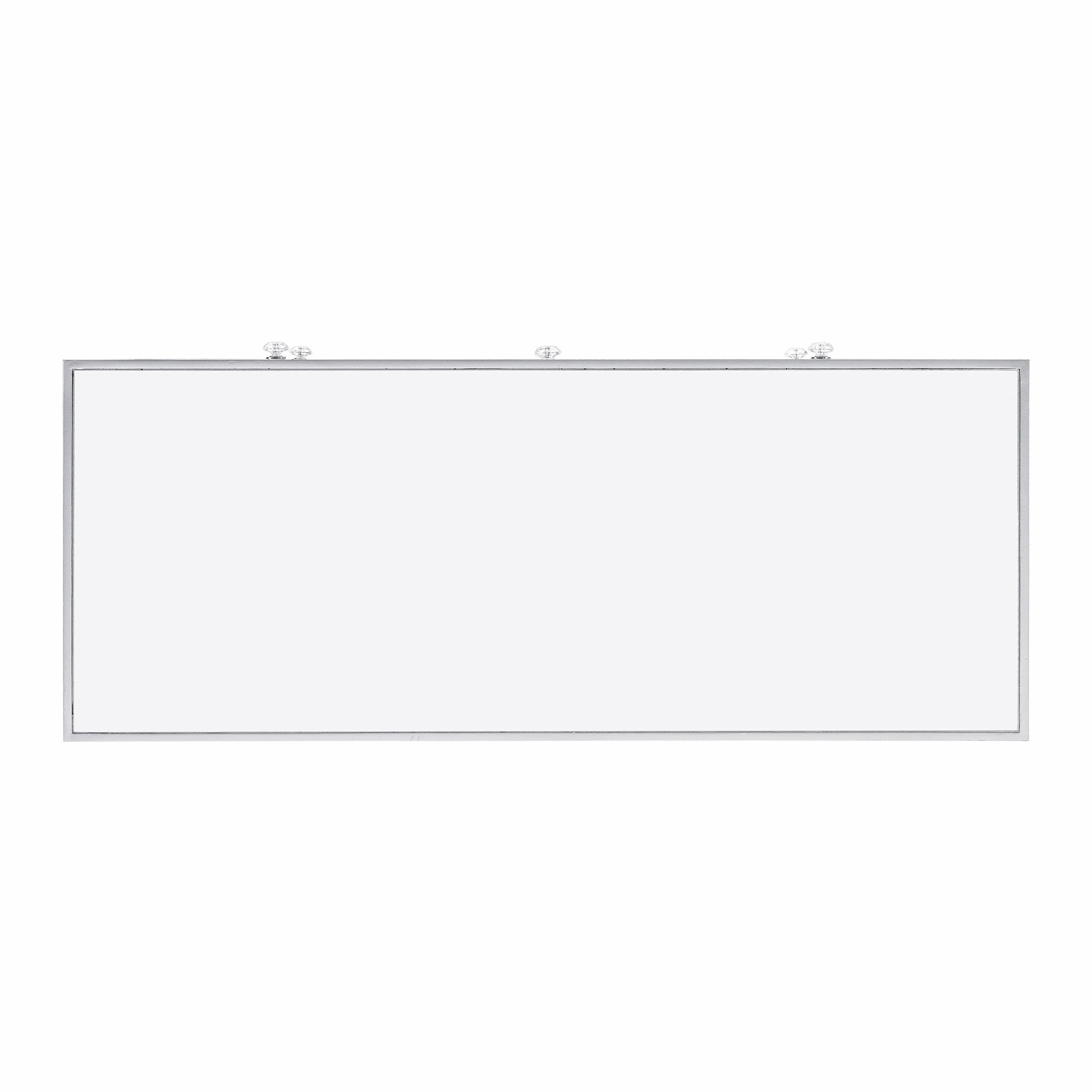 40" Silver Glass Three Drawer Sideboard with Three Doors - Kitchen & Dining