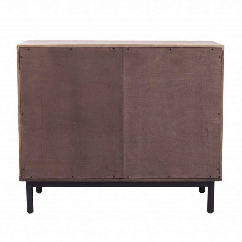 Modern Farmhouse Rustic Natural Accent Storage Cabinet - Kitchen & Dining