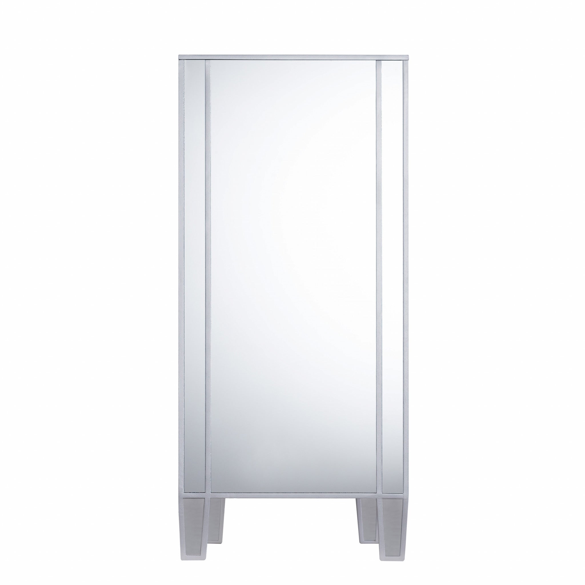 50" Silver Wood and Glass Three Drawer Credenza with Two Doors - Kitchen & Dining