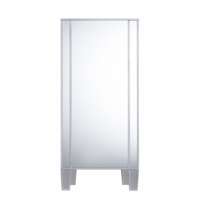50" Silver Wood and Glass Three Drawer Credenza with Two Doors - Kitchen & Dining