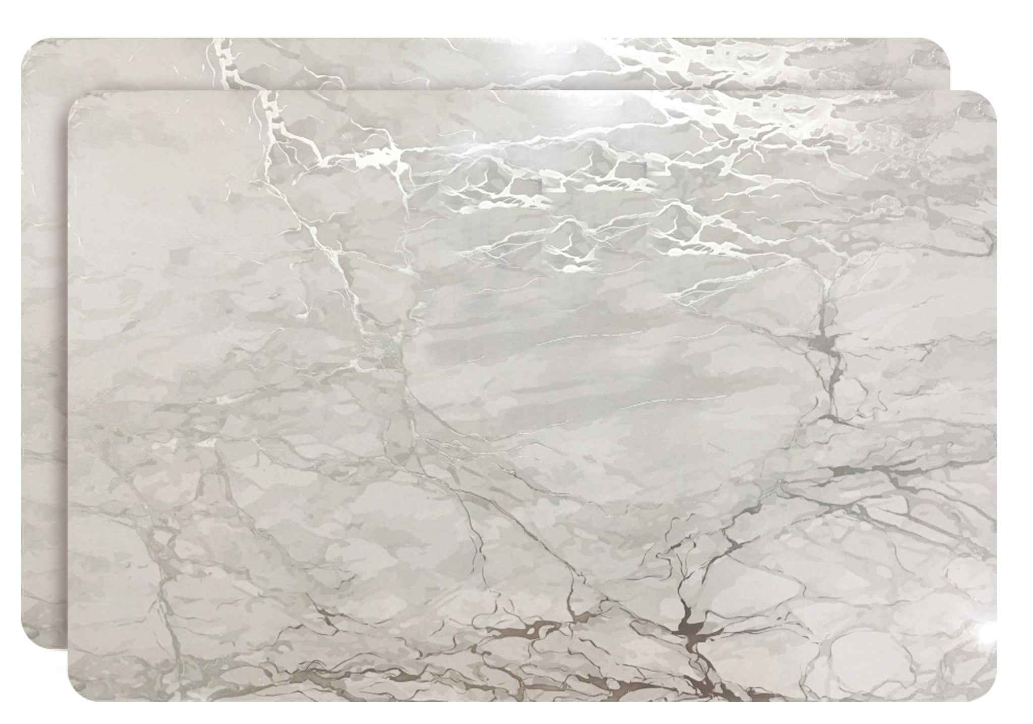 12" X 18" Silver And Gray Abstract Placemats