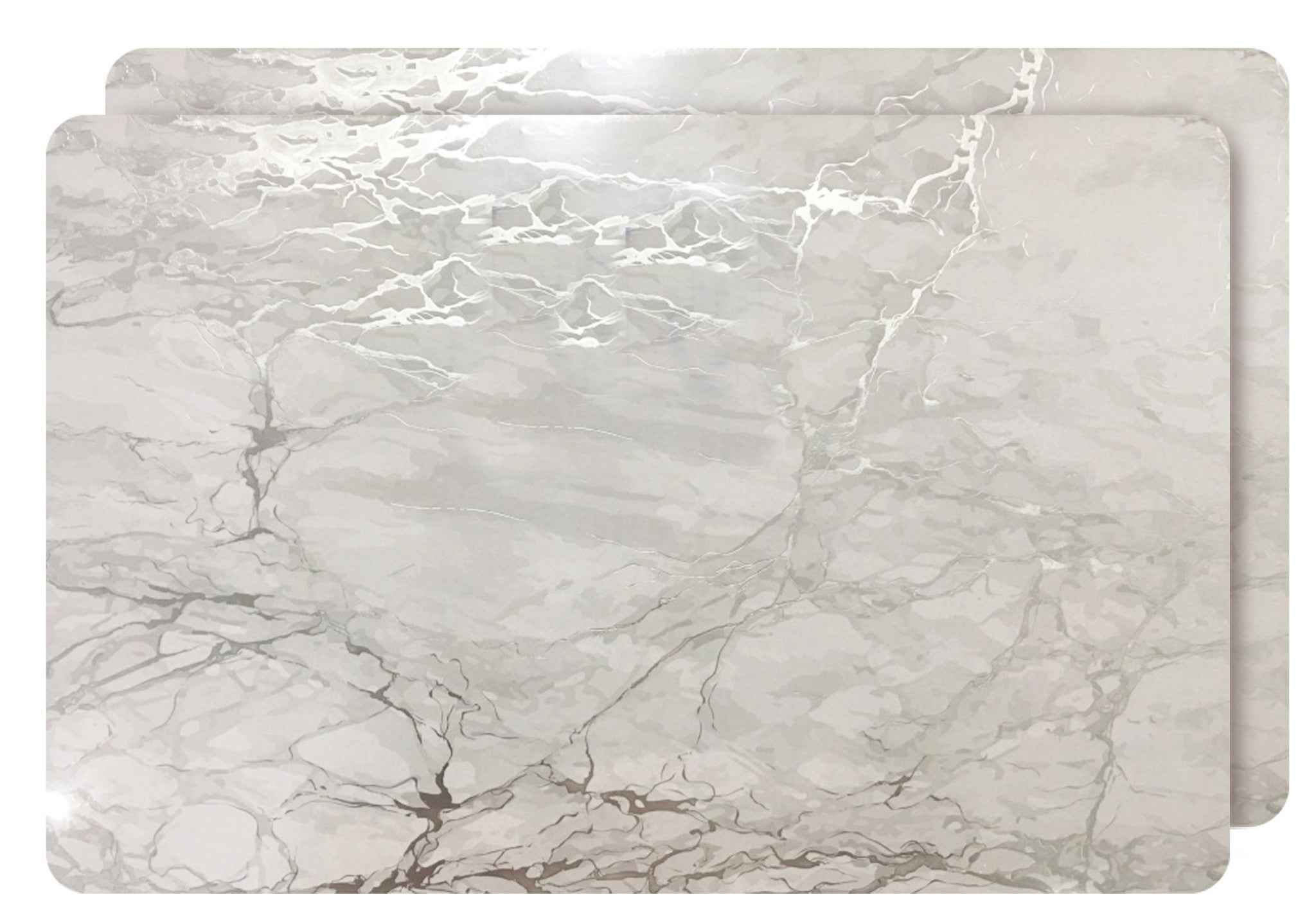 12" X 18" Silver And Gray Abstract Placemats