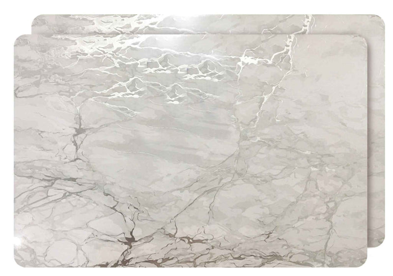 12" X 18" Silver And Gray Abstract Placemats