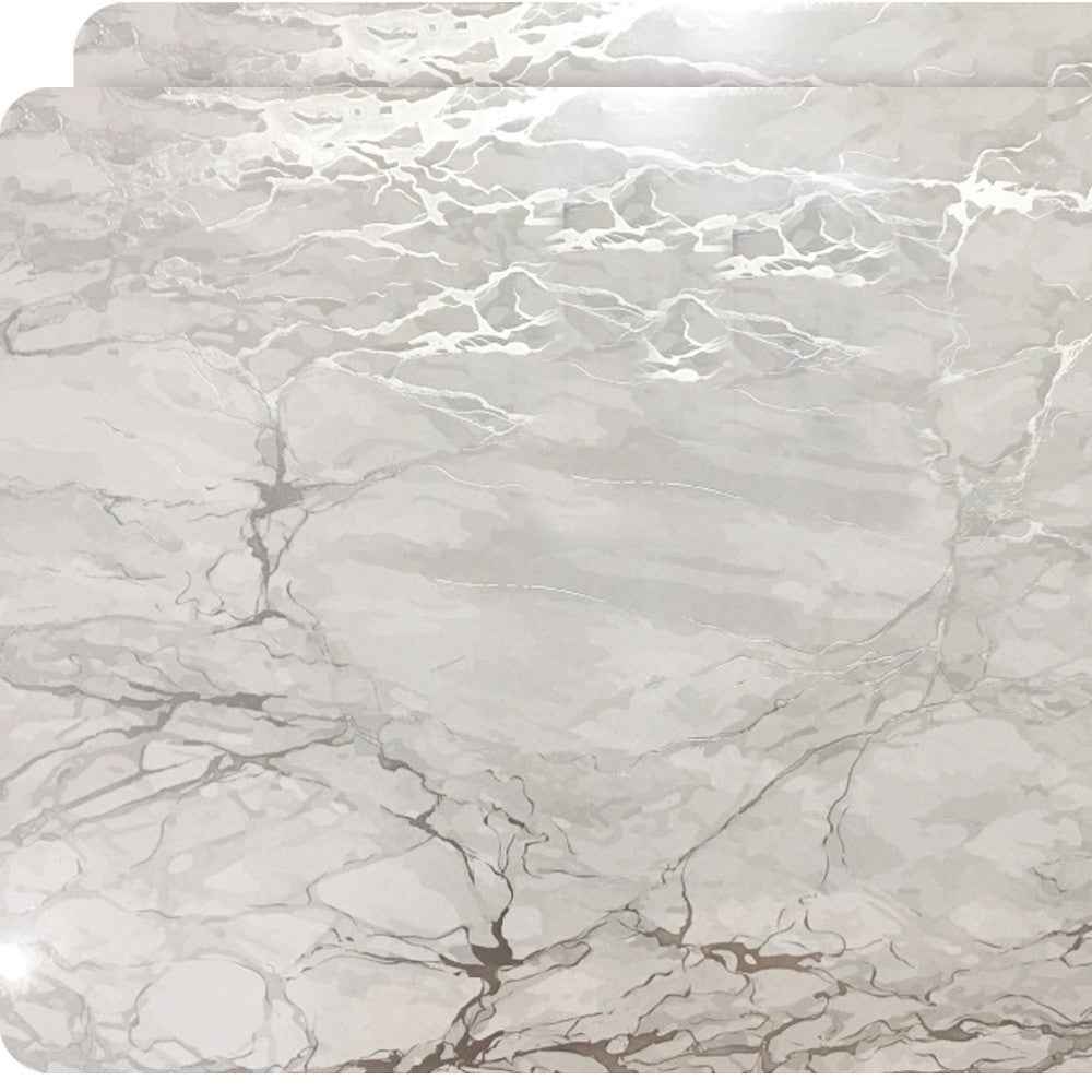 12" X 18" Silver And Gray Abstract Placemats