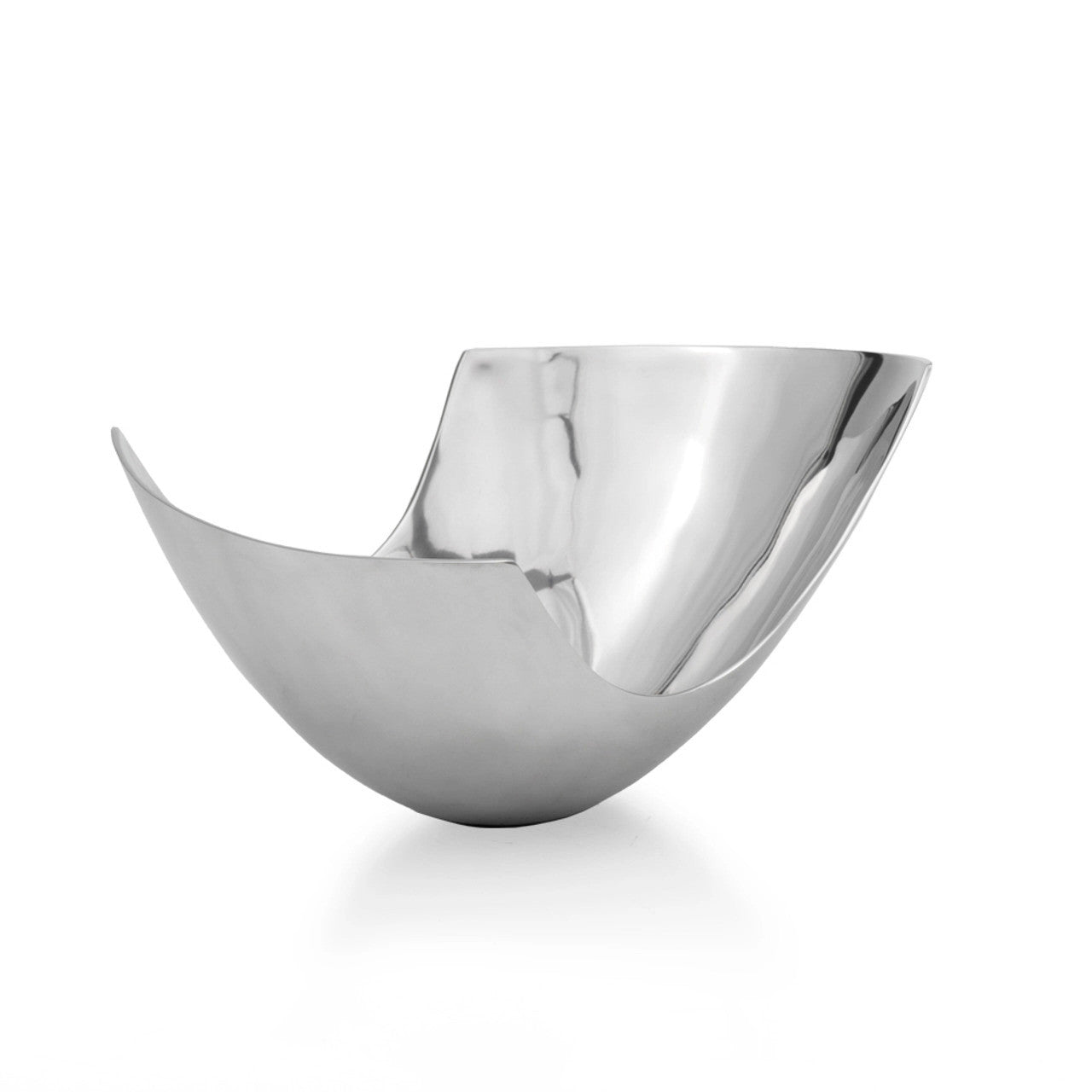 12" Silver Aluminum Abstract Fruit Bowl - Kitchen & Dining