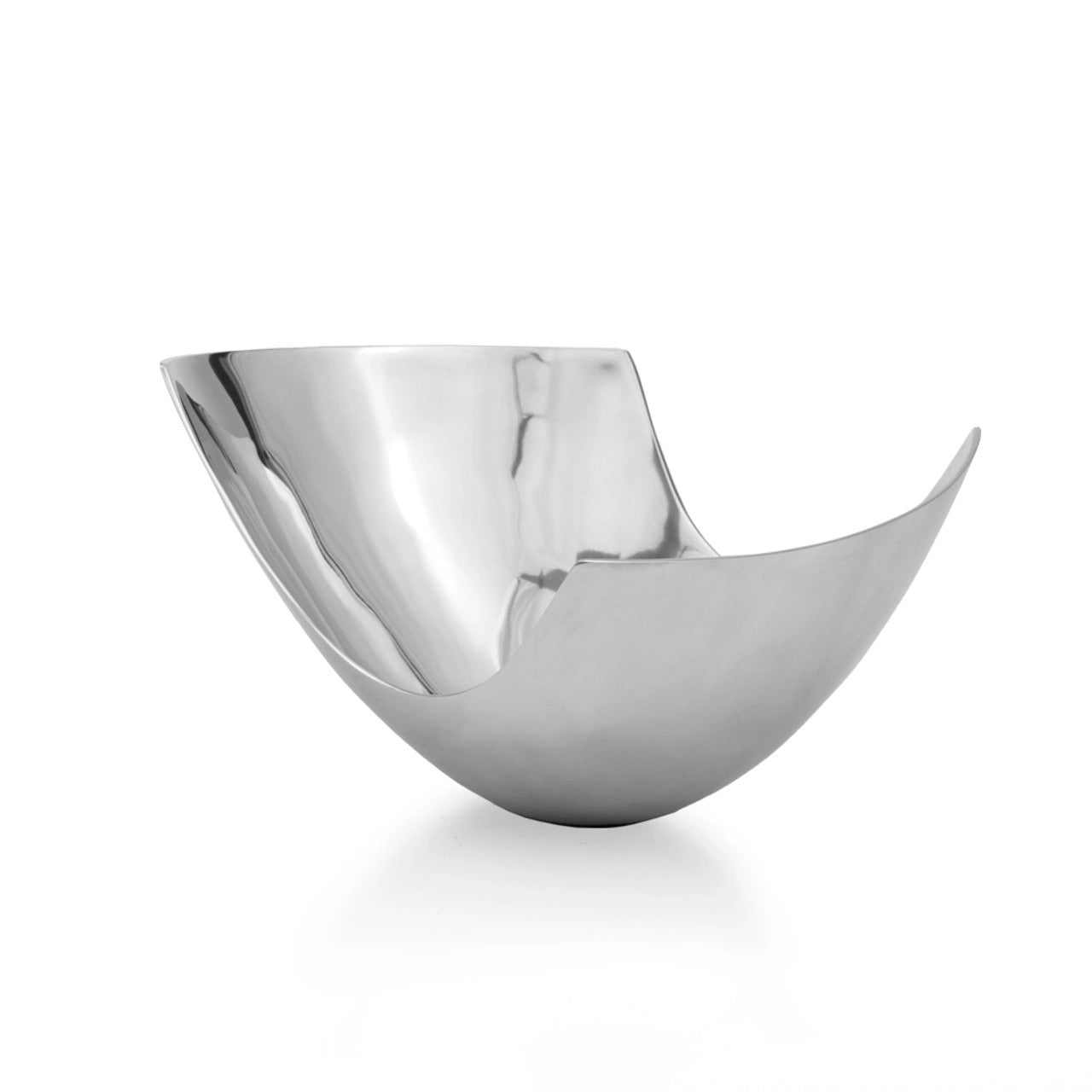 12" Silver Aluminum Abstract Fruit Bowl - Kitchen & Dining