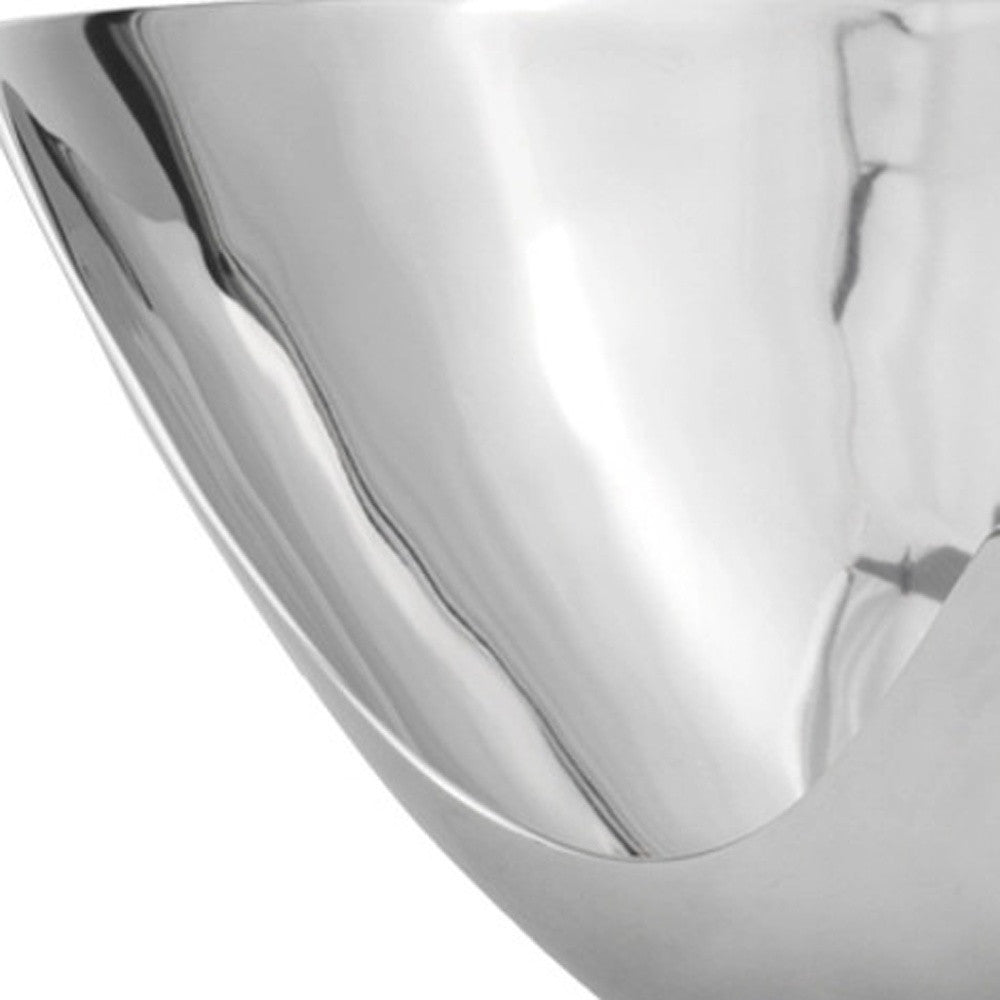 12" Silver Aluminum Abstract Fruit Bowl - Kitchen & Dining