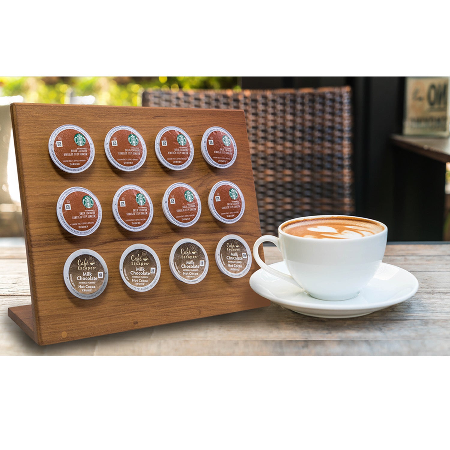 Free Standing 12.00 " Wood Coffee Storage & Accessories - Kitchen & Dining