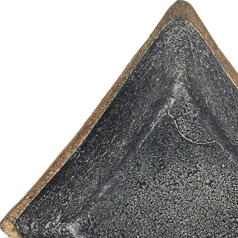 5" Black Cast Iron Diamond Square Bowl