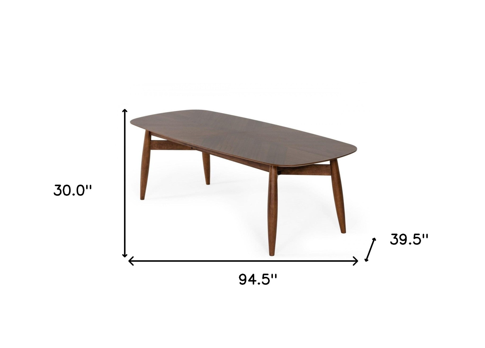 95" Brown Solid Wood Dining Table - Kitchen & Dining