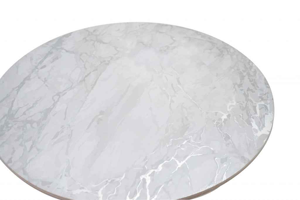 15" X 15" Silver And Gray Abstract Round Placemats