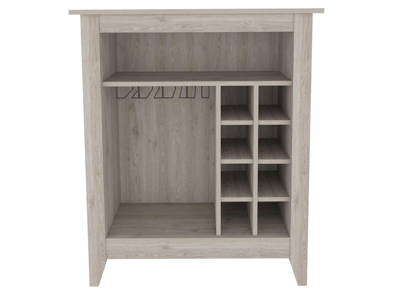 Light Gray Bar Cart With Wine Storage - Kitchen & Dining
