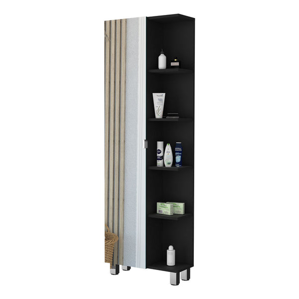 20" Black Accent Cabinet With Nine Shelves - Kitchen & Dining