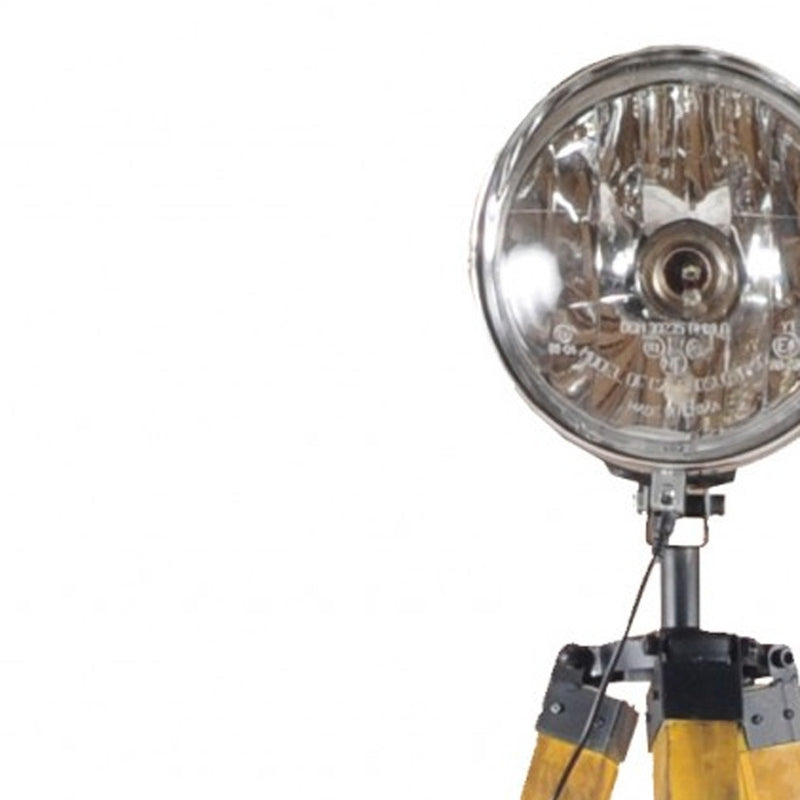 35" Brown Tripod Floor Lamp With Cone - Lighting