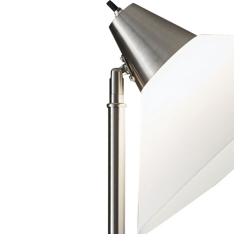 72" Silver With White Plastic Shade - Lighting