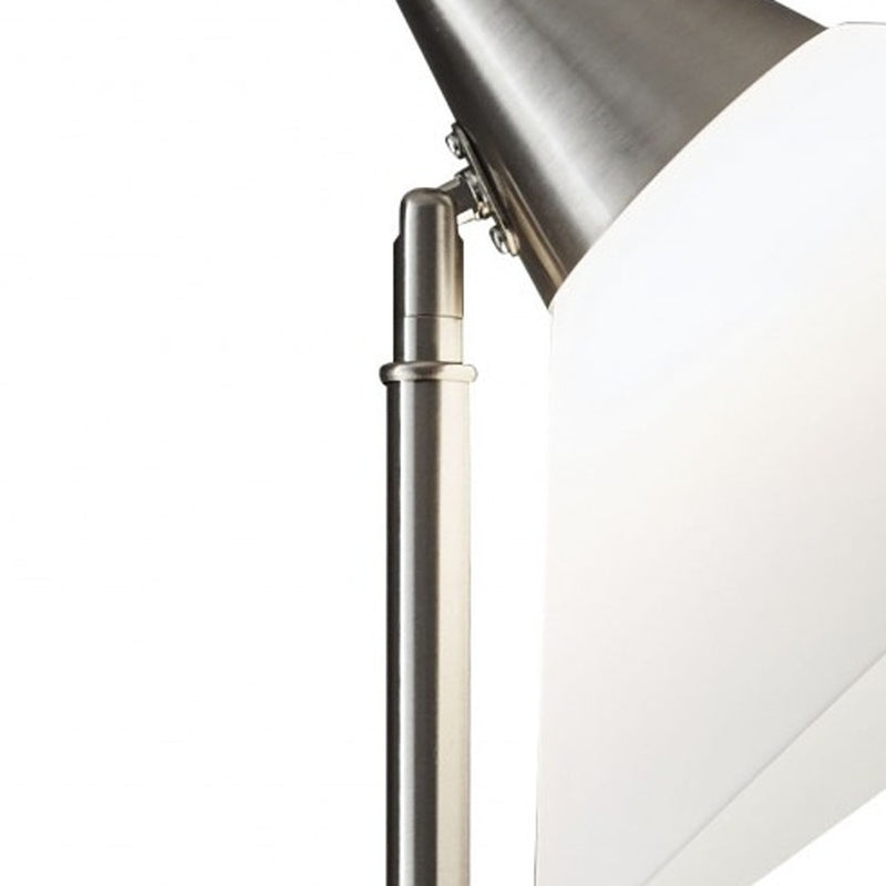 72" Silver With White Plastic Shade - Lighting