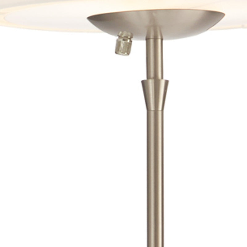 71" Brushed Led Torchiere Floor Lamp With White Empire Shade - Lighting