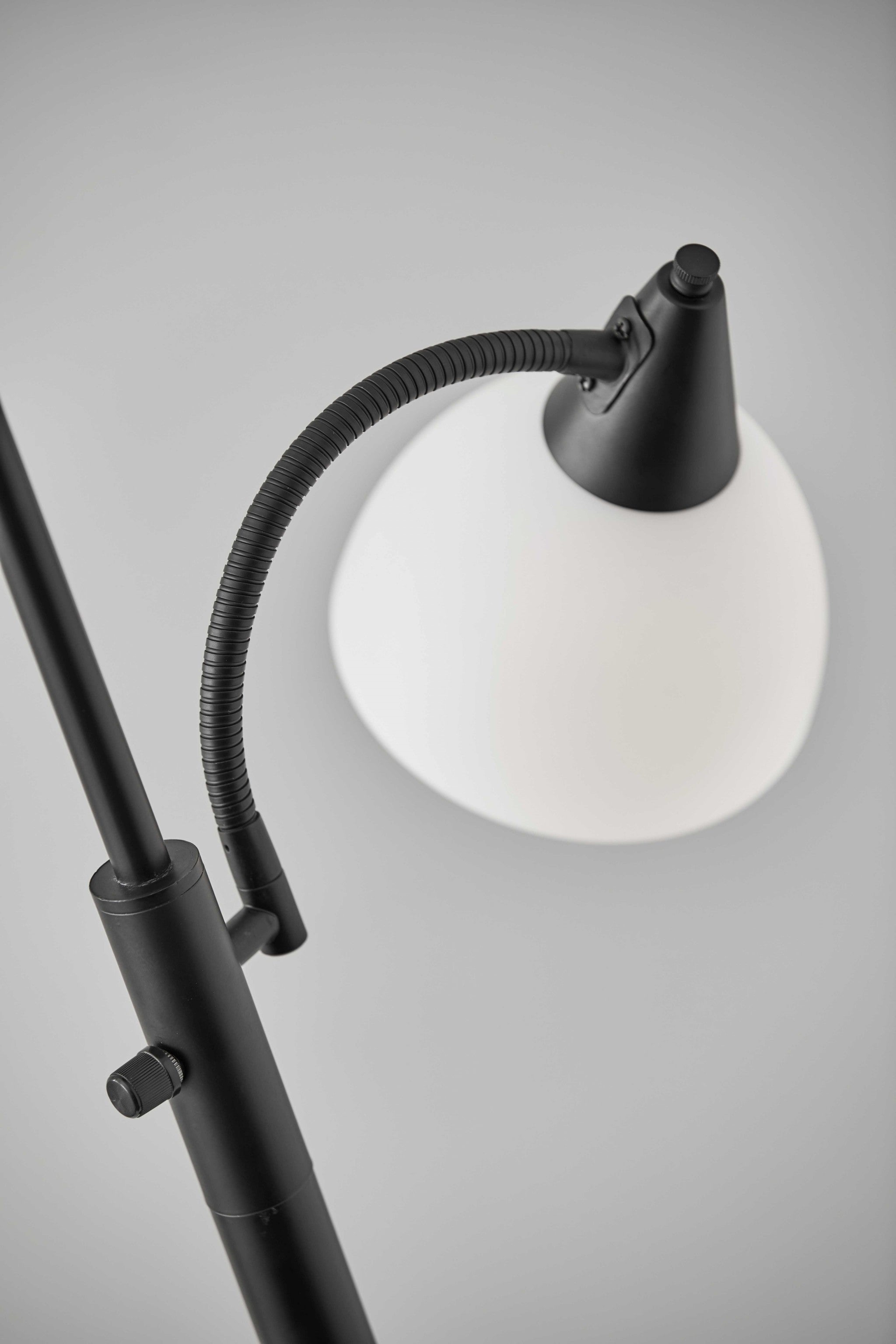 71" Two Light Torchiere Floor Lamp With White Acrylic Bowl Shades - Lighting