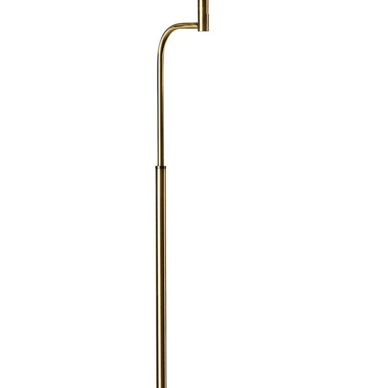 63" Brown LED Task Floor Lamp With Brass - Lighting