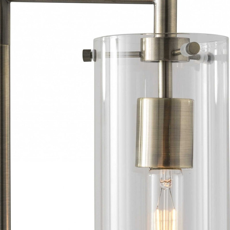 24" Brass Novelty With Clear Cylinder Shade - Lighting