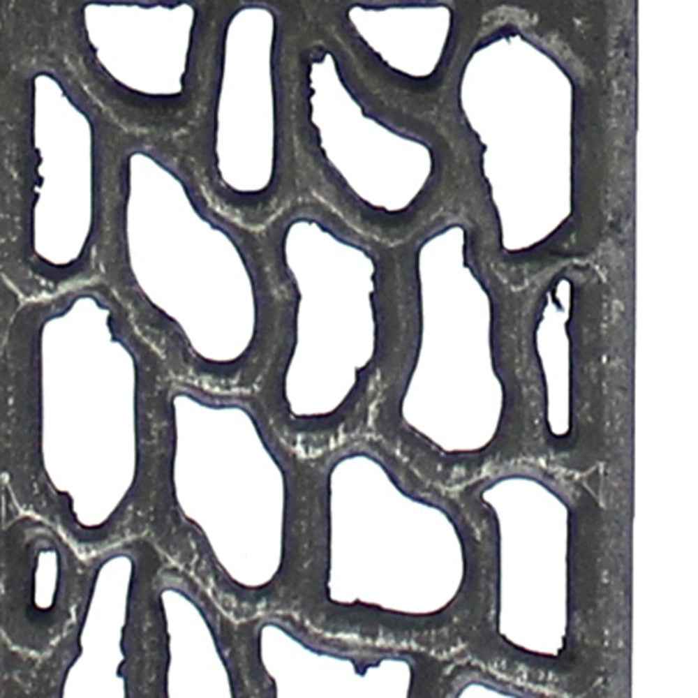 29" Distressed Black Metal Bedside Lamp With Beige Shade