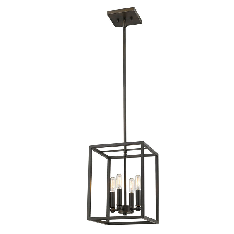 Black Metal Four Light Dimmable Ceiling Light - Lighting