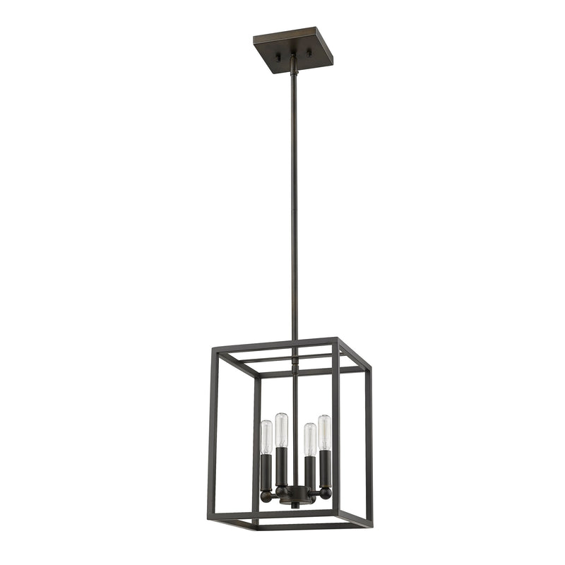Black Metal Four Light Dimmable Ceiling Light - Lighting
