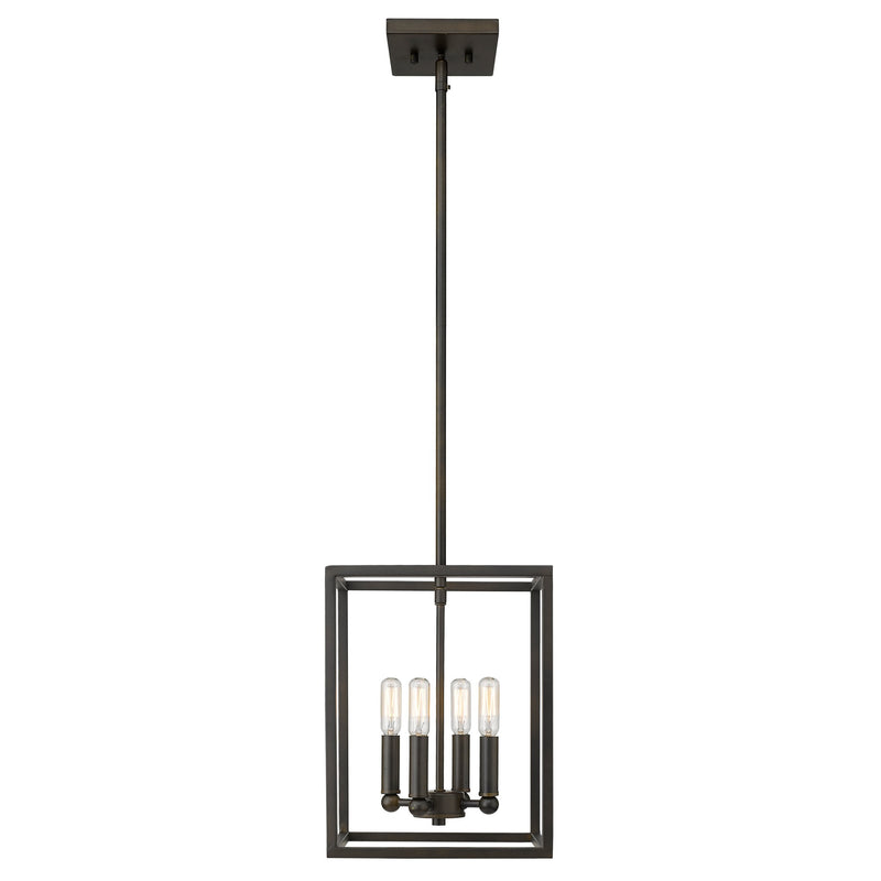 Black Metal Four Light Dimmable Ceiling Light - Lighting