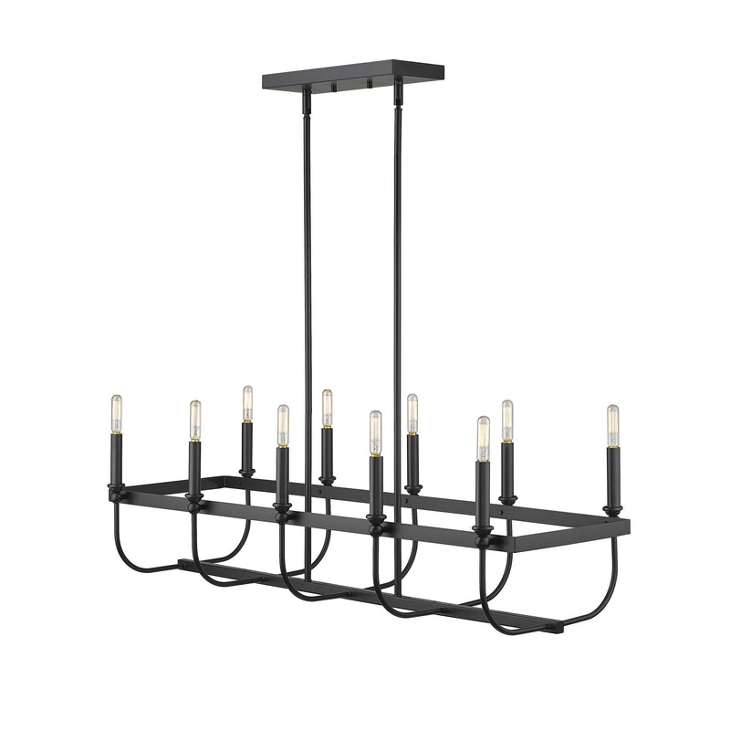 Beckett 10-Light Matte Black Island Pendant - Lighting