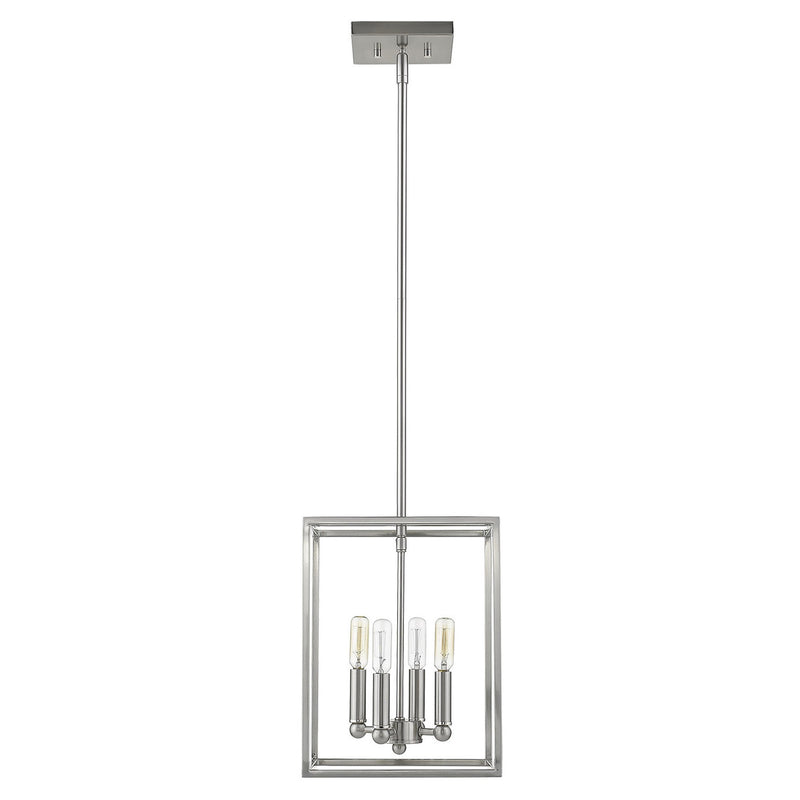 Silver Metal Four Light Dimmable Ceiling Light - Lighting